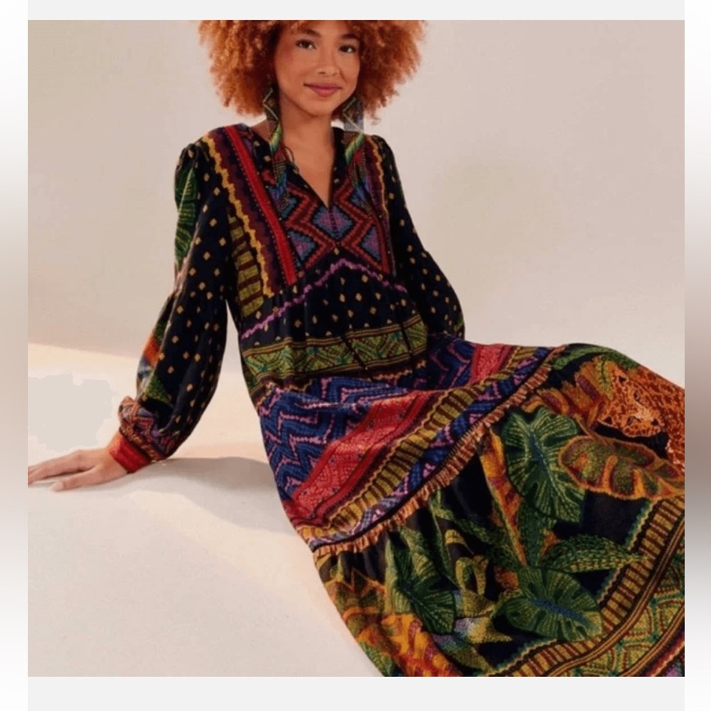 FARM Rio forest tapestry midi dress - Picture 2 of 8